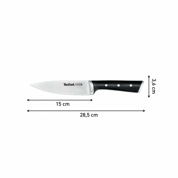 Кухонный нож Tefal K23203 Чёрный 7" Нержавеющая сталь Пластик 15 cm