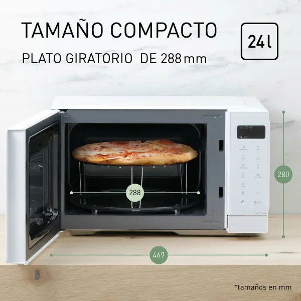 Mikrobangų krosnelė su kepsnine Panasonic NNK35NWMEPG Balta 900 W 24 L