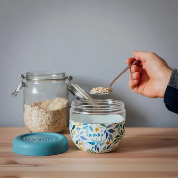 Quokka Bubble Food Jar - Food Container / Lunchbox 770 ml (Watercolor Leaves)