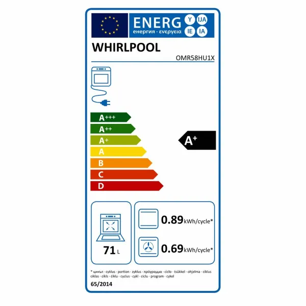 Oven Whirlpool Corporation 2900 W 71 L
