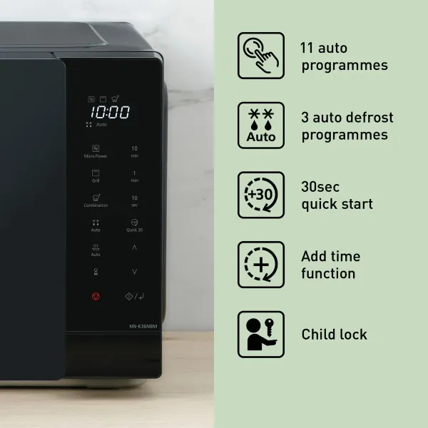 микроволновую печь Panasonic NNK36NBMEPG Чёрный 1000 W 23 L