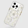 Case-Mate Floral Gems MagSafe - iPhone 15 Pro Case (Gold)