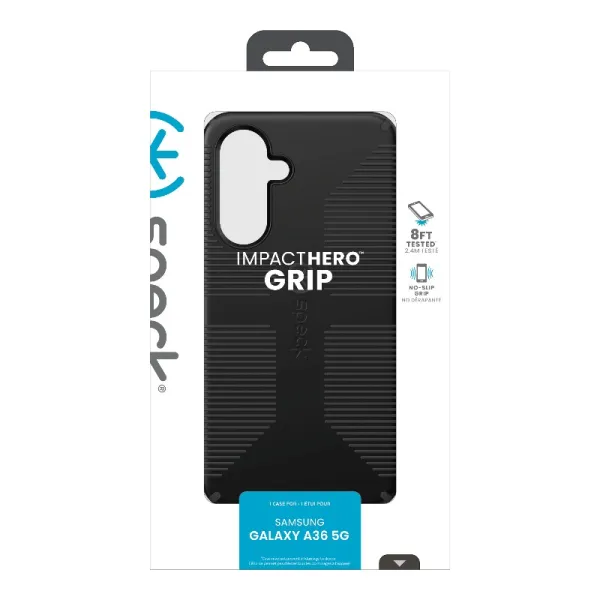 Speck Impacthero Grip – Samsung Galaxy A36 5G / A56 5G Case (Black)