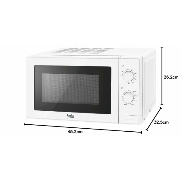 Mikroaaltouuni Grillillä BEKO MGC20100W   20L Valkoinen 1200 W 700 W 20 L