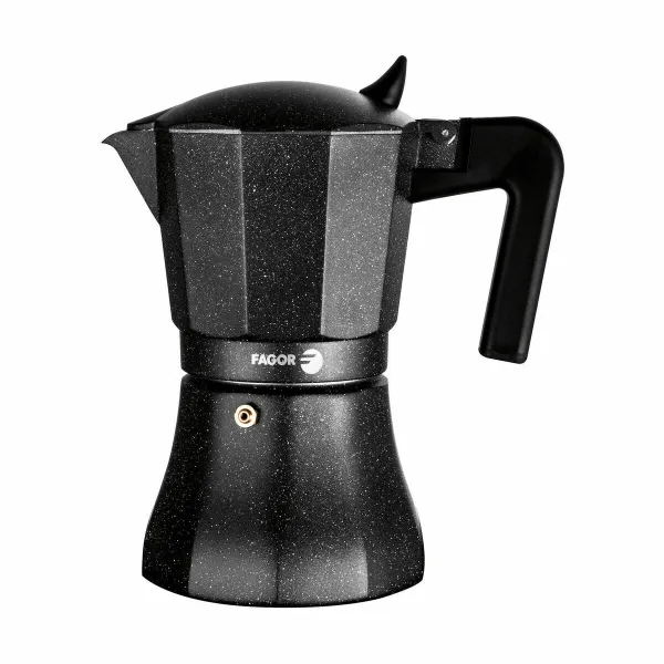 Italian Coffee Pot Fagor TIRAMISU 3 Black Aluminium