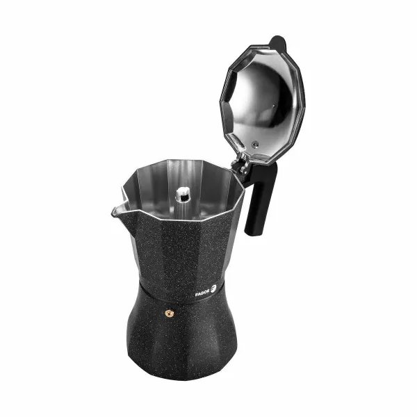 Italian Coffee Pot Fagor TIRAMISU 3 Black Aluminium