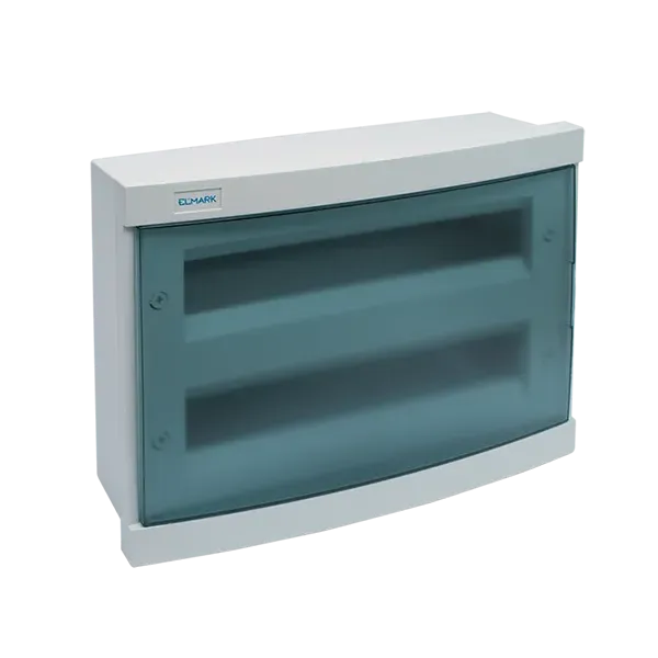 PLASTIC DISTRIBUTION BOX 24 WAY – BUILT-IN MOUNTING, BLUE COVER