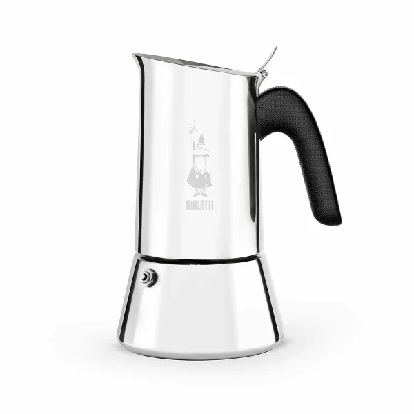 Italian Coffee Pot Bialetti NEW VENUS Silver Metal Stainless steel