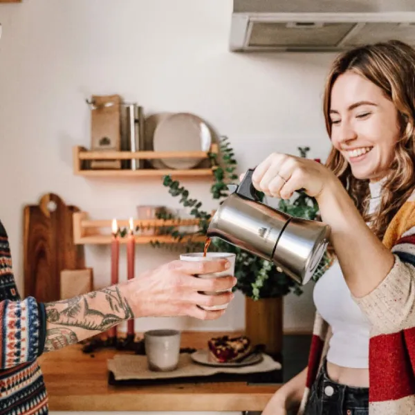 Итальянская Kофеварка Bialetti Серебристый Деревянный Нержавеющая сталь