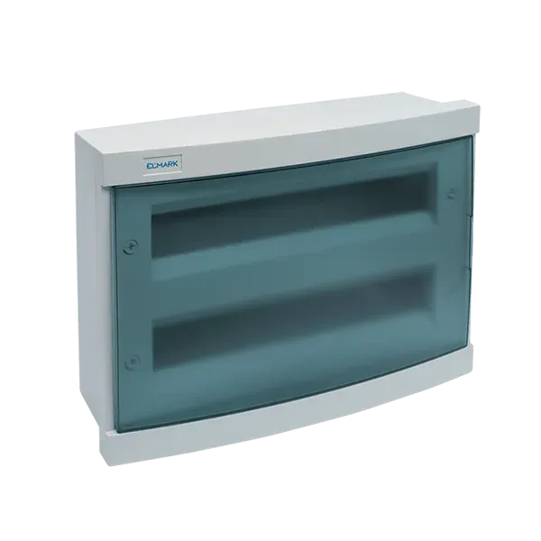 PLASTIC BOX FOR SURFACE MOUNTING 28 WAY - BLUE DOOR