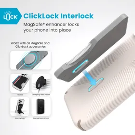 Speck Presidio2 Grip ClickLock & MagSafe - iPhone 16 Pro Max Case (Bleached Bone / Heirloom Gold / Hazel Brown)