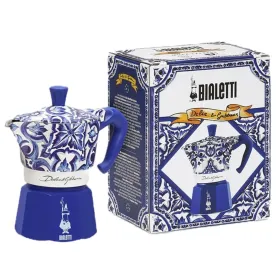 Vanhanaikainen Italialainen Mokkapannu Bialetti D&G BLU MEDI 4T 150 ml Sininen Ruostumaton teräs 4 Puodeliai