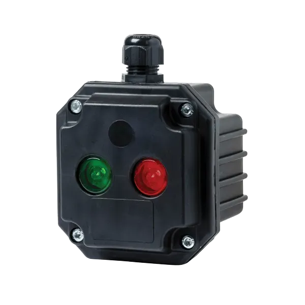 BOX WITH 1 GREEN LIGHT INDIC. WITH 1 ENTRY,IP65