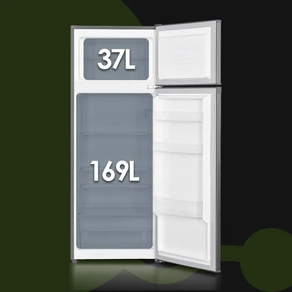 Kombinuotas šaldytuvas Aspes AF145503EX 143 206 L Plienas