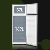 Kombinēts ledusskapis Aspes AF145503EX 143 206 L Tērauds