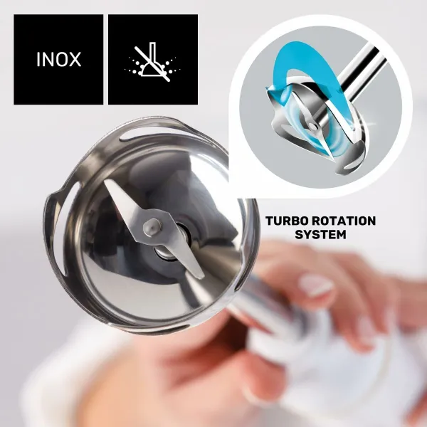 Hand-held Blender Taurus ROBOT 1000 PLUX White