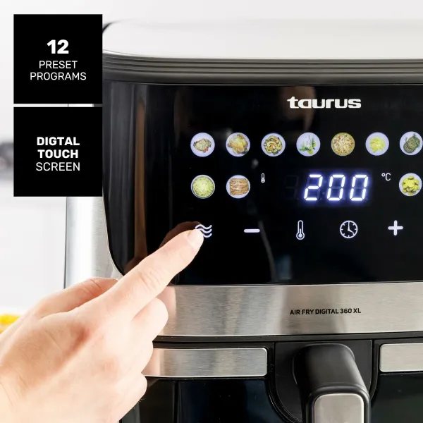 Аэрофритюрница Taurus Чёрный 2100 W 8 L