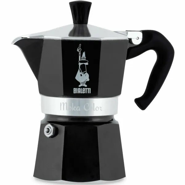 Vanhanaikainen Italialainen Mokkapannu Bialetti MOKA EXPRESS Musta Alumiini 200 ml