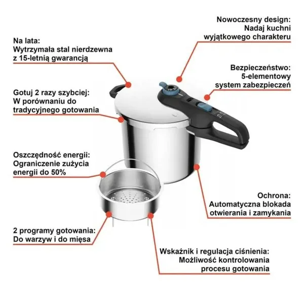 Pressure cooker Tefal TRENDY+      8L