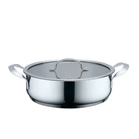 Casserole with lid Haeger PA-24L.004A Beige Grey Ø 24 cm