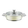Casserole with lid Haeger PA-24L.009A Beige Ø 24 cm