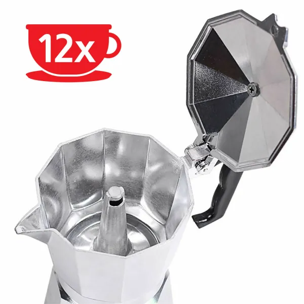 Vanhanaikainen Italialainen Mokkapannu Haeger CP-12A.009A Alumiini 300 ml