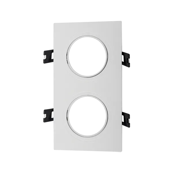 PLASTIC DOWNLIGHT SQUARE DOUBLE 92X172mm WHITE