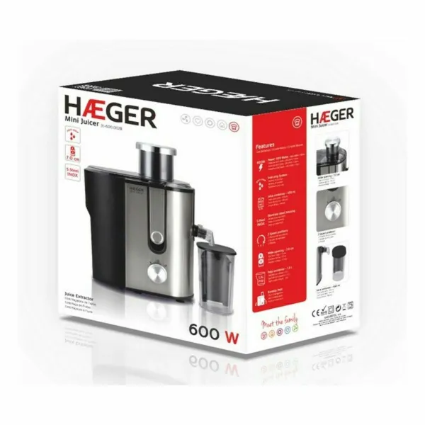 Likvidators Haeger JE-600.002B 600 W Pelēks 600 W 13 L