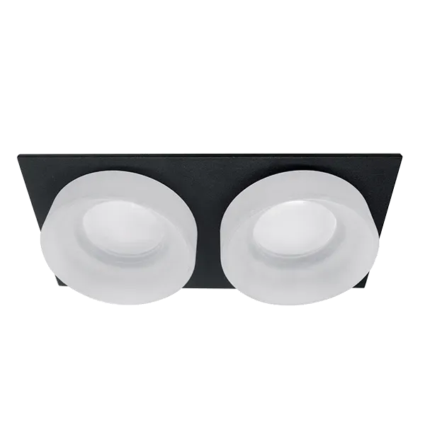 SA-045/2 DOUBLE DOWNLIGHT SQUARE BLACK/WHITE