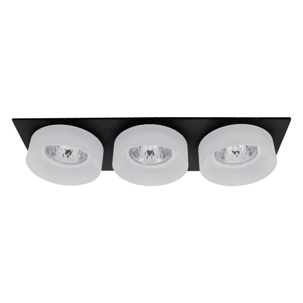 SA-045/3 TRIPLE DOWNLIGHT SQUARE BLACK/WHITE