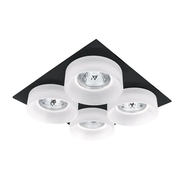 SA-045/4 QUADRUPLE DOWNLIGHT SQUARE BLACK/WHITE