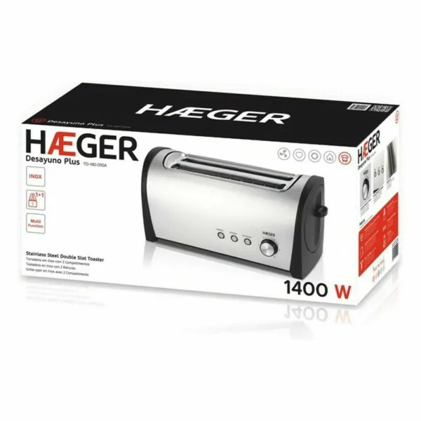 Tosteris Haeger TO-14D.010A 1400 W Pelēks