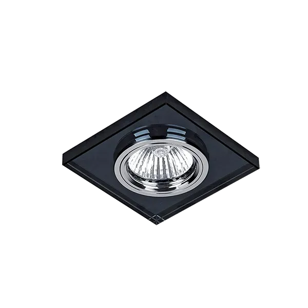 SPOTLIGHT SQUARE MR16 BLACK GLASS