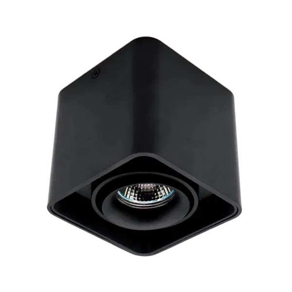 DL-044 SQUARE SINGLE DOWNLIGHT SURFACE MOUNTED BLACK