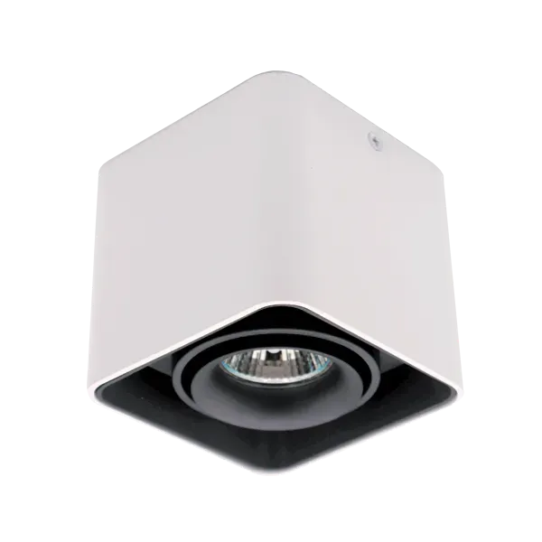 DL-044 SQUARE SINGLE DOWNLIGHT SURFACE MOUNTED BLACK/WHITE