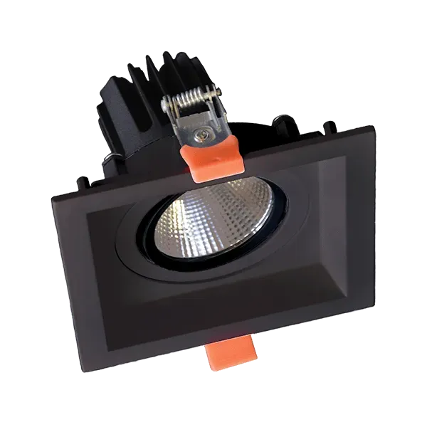 SQUARE LED MOVABLE SPOT LIGHT 15W 230V 3000K BLACK