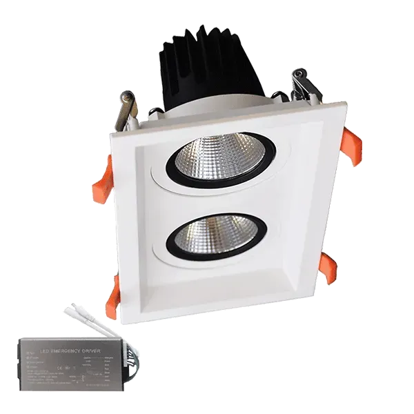 DOUBLE LED MOVABLE SPOT LIGHT 2X15W 230V 3000K WHITE