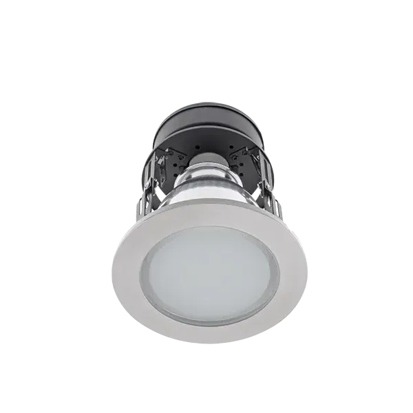 GL120E DOWNLIGHT FOR BATHROOM IP 44, SATIN NICKEL 1XE27