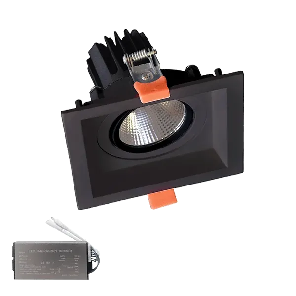 SQUARE LED MOVABLE SPOT LIGHT 30W 230V 3000K BLACK