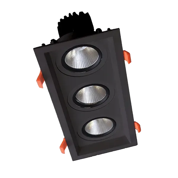 TRIPLE LED MOVABLE SPOT LIGHT 3X15W 230V 4000K BLACK