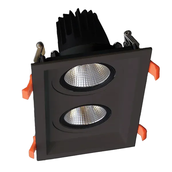 DOUBLE LED MOVABLE SPOT LIGHT 2X30W 230V 4000K BLACK