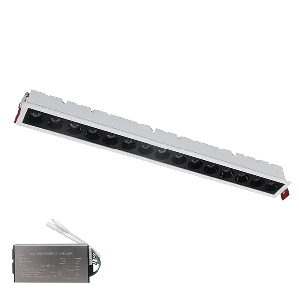 RECESSED LINEAR LIGHT EL-05 20W 3000K, WHITE &amp BLACK