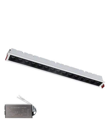 RECESSED LINEAR LIGHTEL-05 20W 4000K, WHITE &amp BLACK