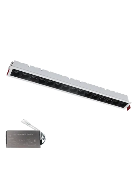 RECESSED LINEAR LIGHTEL-05 20W 4000K, WHITE &amp BLACK