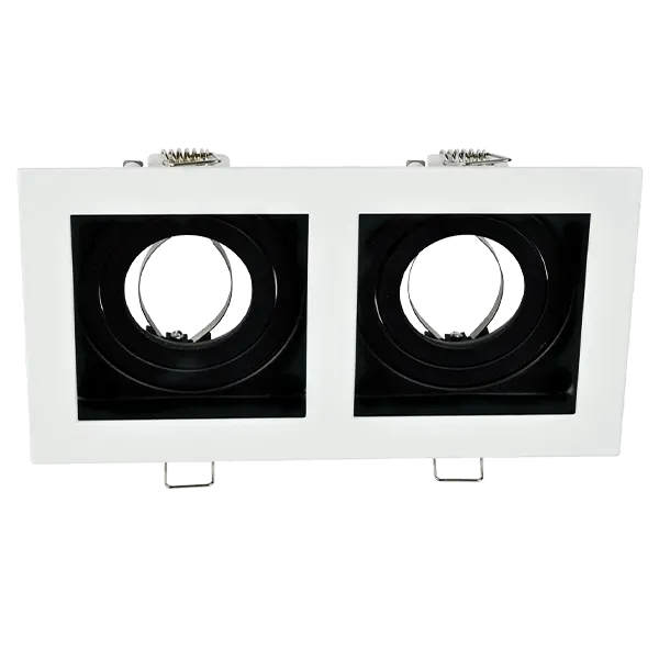 EL-110SQ2 SQ. RECESSED DOWNLIGHT GU10 WHITE &amp BLACK