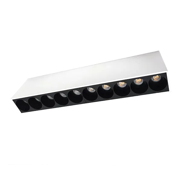 SURFACE LINEAR LIGHT EL-14 20W 3000K, WHITE &amp BLACK