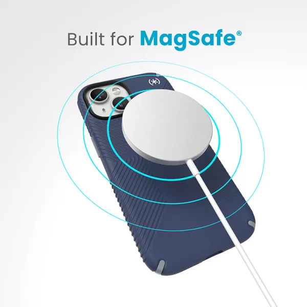 Speck Presidio2 Grip Magsafe - iPhone 17e / 16e / 15 / 14 / 13 Case (Coastal Blue / Dust Gray / White)