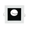 EL-110SQ1 SQ. RECESSED DOWNLIGHT GU10 WHITE &amp BLACK