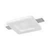 GYPSUM DOWNLIGHT SQUARE WITH DIFFUSER GU10