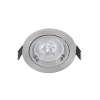 LED METAL ROUND DOWNLIGHT WITH 6W GU10 6400K SATIN NICKEL